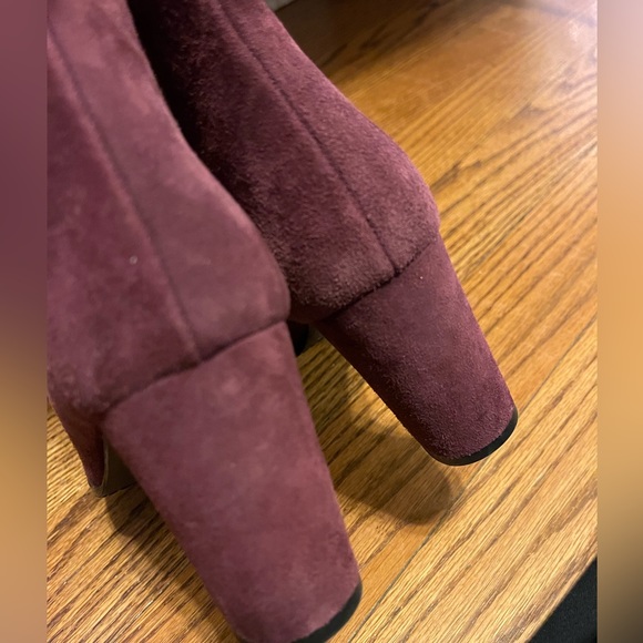 Stuart Weitzmann Booties-Gently Worn-Burgundy Color - Picture 2 of 9